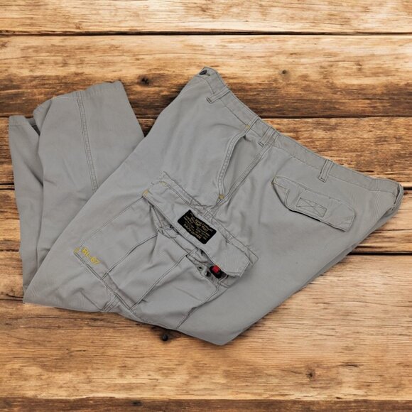 POLO JEANS COMPANY Ralph Lauren VINTAGE 33X27 Military Surplus Cargo Jeans RARE - Picture 1 of 16